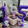 Purple 11 Number Balloons, 40 Inch Giant Number 11 Balloons Foil Mylar Helium Purple Number Balloons for 11th Birthday Party Supplies Anniversary Event Celebration Decorations view 3