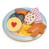 Mentari Toys - Teatime Biscuit Plate - 8pc Wooden Biscuit Set with Plate - Pretend Play Kitchen Accessories - Encourage Role Play and Develop Social Skills - Gift for Toddlers - Age 3+ view 1