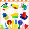 Clay and Dough Tools 12 Pcs Basic Dough Tools Set for Kids with Extruders, Rolling Pin, Cutters,Plastic Hand Scraper, Scissors view 3