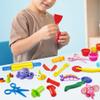 Clay and Dough Tools 12 Pcs Basic Dough Tools Set for Kids with Extruders, Rolling Pin, Cutters,Plastic Hand Scraper, Scissors view 4