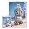 1000 PCS Jigsaw Puzzle for Adults Personalized Picture Puzzle Cute Snowboard Snowman Customized Wooden Puzzle for Family, Birthday, Wedding, Game Nights Gifts view 2