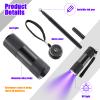 Tegeme 10 Pcs Blacklight Pen Set 5 Invisible Ink Pen 5 Blacklight Flashlights, UV Pen Invisible Ink Marker Black Light Markers for Spy Secret Holiday Gift Party Favors(Classic) view 2