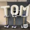 Cream White Letter R Balloons, 40 Inch Giant Foil Mylar Helium Balloons for Birthday Party Supplies, Anniversary Event Celebration Decorations view 3
