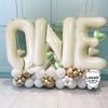 Cream White Letter R Balloons, 40 Inch Giant Foil Mylar Helium Balloons for Birthday Party Supplies, Anniversary Event Celebration Decorations view 4