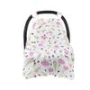 GeRRiT Soft Muslin Car Seat Canopy Muslin Gauze Car Seat Cover Baby Car Seat Covers to Protect from Bugs & Dust,Muslin Cotton Car Seat Canopy for Baby Shower Gifts for Newborn Infant Girls.#7881 (B) view 1