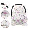 GeRRiT Soft Muslin Car Seat Canopy Muslin Gauze Car Seat Cover Baby Car Seat Covers to Protect from Bugs & Dust,Muslin Cotton Car Seat Canopy for Baby Shower Gifts for Newborn Infant Girls.#7881 (B) view 2