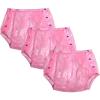 Adult Incontinence Pull-On Plastic PantsPVC Plastic Pants, 3-Piece PVC Waterproof Pants, Adult Diapers, Adult Incontinence PantsReusable, Suitable for All Men and Women view 1