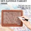 Cash Vault Wooden Savings Box Wooden Cash Saver Money Saving Box with Money Target and Numbers (3000) view 4