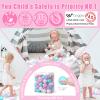 GOGOSO Ball Pit Balls Stars Moon Shapes Plastic Pitballs for Toddler Play Tent Baby Photo Props Kids Pool Water Toys Kiddie Pool Party Decor,Pink+Green+Purple+Pearl White,100PCS view 3