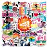 100PCS Cheerleading Stickers,Vinyl Waterproof Decals,Perfect Cheer Gifts for Cheerleader Girls and Gymnastics Girls,Teenagers,Positive Stickers for Water Bottles Laptop Luggage Megaphone Computer view 1