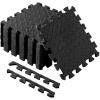 Shihanee Foam Floor Tiles Foam Floor Mats Play Mats Bulk with Borders Interlocking for Bedroom Gym Nursery(16ft,Black) view 1
