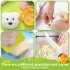 STUIPIUL 25Pcs Kids Cooking Cutter Set Safe Wood Toddler Cutter Set with Dough Cutters Paring Cutter Framing Pens Pie Molds Fruit Cutters Potato Cutter Chopping Board and Gloves for Kids Boys Girls view 4