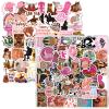 100PCS Cowgirl Stickers,Country Western Decals Vinyl Waterproof,Pink Cowgirl Hat Boots Stickers,Perfect for Water Bottle Laptop Luggage Skateboard Snowboard Guitar Scrapbook for Teens Girls Kids view 1