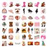 100PCS Cowgirl Stickers,Country Western Decals Vinyl Waterproof,Pink Cowgirl Hat Boots Stickers,Perfect for Water Bottle Laptop Luggage Skateboard Snowboard Guitar Scrapbook for Teens Girls Kids view 2