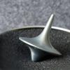 Silver Accurate Spinning Top,Portable Precision Metal Spinner Top Premium Exquisite Perfect Balance Desktop Gyro Toys Vintage Totem Zinc Alloy Toy Spinning Top Desk for EDC Little Fidget Toy view 2