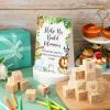 Dinifee 125 Pcs Baby Shower Decorate a Block Game Set Includes Help Us Build Memories Sign 100 DIY Blank Wooden Block 24 Paint Marker Prize for Wedding Baby Shower Game(Jungle) view 4