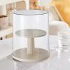 2 Tier Action Figures Display Case Rotating Display Box for Collectibles Stackable Display Stand for Figures Dust Proof Blind Box Storage Box for Dolls Toys view 2