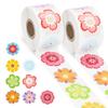 1000pcs/2 Roll Flower Stickers for Kids, 1.5in 8 Patterns Spring Summer Floral Stickers Colorful Sun-Proof Waterproof Flower Decals for Scrapbooks Cards Envelopes Water Bottle view 1