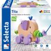 Selecta 52101 TITA Wooden Pull and Pull Toy 14 cm Elephant Design view 1