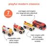 Mentari Toys Space Rocket Train  7-Piece Wooden Set with Magnetic Rocket Cars  Compatible with Major Track Brands  Builds Imagination & Fine Motor Skills  Age 18m+ view 3