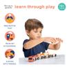 Mentari Toys Space Rocket Train  7-Piece Wooden Set with Magnetic Rocket Cars  Compatible with Major Track Brands  Builds Imagination & Fine Motor Skills  Age 18m+ view 4
