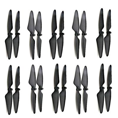 10 Pcs CW + 10pcs CCW Propeller Blades Propellers/Fit for HUBSAN H501S X4 / H501C MJX B3 RC Quadcopter Spare Part (Color : Black)