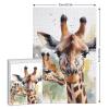 1000 PCS Jigsaw Puzzle for Adults Personalized Picture Puzzle Watercolor Deer Giraffe Customized Wooden Puzzle for Family, Birthday, Wedding, Game Nights Gifts view 2