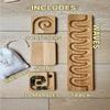 Wooden Marble Run Race Winding Track Maze Board Ball Run Wave Course Gift for Kids Marble Roller(Waves) view 2