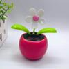 Pink Solar Dancing Flower Car Dashboard Decorations - Funny Solar Powered Dancing Flower Pot Car Ornaments Flower Swinging for Car Decor Solar Power Kits view 1