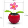 Pink Solar Dancing Flower Car Dashboard Decorations - Funny Solar Powered Dancing Flower Pot Car Ornaments Flower Swinging for Car Decor Solar Power Kits view 2