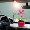 Pink Solar Dancing Flower Car Dashboard Decorations - Funny Solar Powered Dancing Flower Pot Car Ornaments Flower Swinging for Car Decor Solar Power Kits view 4