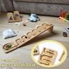 Marble Run Track Personalized Machine Race Wooden Maze Board Ball Run Wave Course Gift for Kids Race Winding Track Roller Set (Waves) view 3