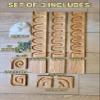 Wooden Marble Run Personalized Race Winding Track Wooden Maze Board Ball Run Wave Course Gift for Kids Roller Set (Set of 3) view 2