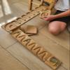 Marble Run Track Race Machine Personalized Wooden Maze Board Ball Run Course Gift for Kids Run Race Winding Track Roller (Set of 2) view 4