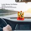 plplaaoo Lucky Cat Waving Arm, Solar Powered Cute Waving Cat,Solar Powered Waving Cat Wealth Welcoming Solar Cute Happy Lucky Cat Fortune Cat Statue Ornament for Home Car Decor(#4) view 4