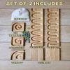 Marble Run Track Race Machine Wooden Maze Board Ball Run Wave Course Gift for Kids Winding Track Set Marble Roller Set (Set of 2) view 3