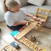 Marble Run Track Race Machine Wooden Maze Board Ball Run Wave Course Gift for Kids Winding Track Set Marble Roller Set (Set of 2) view 4