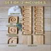 Wooden Marble Run Race Personalized Winding Track Wooden Maze Board Ball Run Marble Wave Course Gift for Kids Race Set Roller Set (Set of 2) view 3