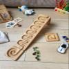Marble Race Marble Personalized Wooden Maze Board Ball Run Course Gift for Kids Winding Track Roller (River) view 4