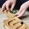 Wooden Marble Run Race Personalized Winding Track Wooden Maze Board Ball Run Wave Course Gift for Kids Race Set Marble Roller Set (Mountains) view 4