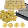 AiFanS 144 Pcs Fake Gold Coins - Plastic Pirate Gold Coins for Kids - Perfect for Pirate Themed Parties, Games, and Treasure Hunts(4 Pattern) view 1