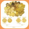 AiFanS 144 Pcs Fake Gold Coins - Plastic Pirate Gold Coins for Kids - Perfect for Pirate Themed Parties, Games, and Treasure Hunts(4 Pattern) view 2
