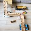 Wooden Marble Run Track Race Wooden Maze Board Ball Run Montessori Educational Toy Gift for Kids Winding Wave Roller Track(Set of 3) view 4