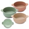Eascrozn 3 Pack Baby Bowls, Suction Bowls for Baby and Toddlers, BPA Free Food Grade Silicone Bowl Feeding Supplies, Dishwasher and Microwave Safe, Multicolor view 1
