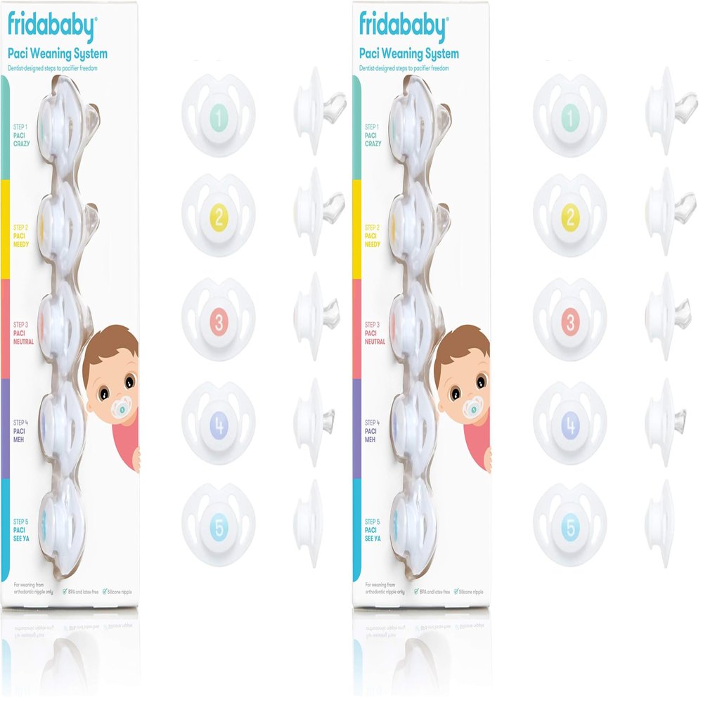 Frida Baby Silicone Paci Weaning System, BPA Free, Latex Free (Pack of 2)
