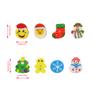 300PCS Mini Cute Pencil Erasers for Kids (Christmas, Small) view 3