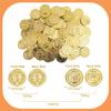 AiFanS 144 Pcs Fake Gold Coins - Plastic Pirate Gold Coins for Kids - Perfect for Pirate Themed Parties, Games, and Treasure Hunts(3 Pattern) view 2