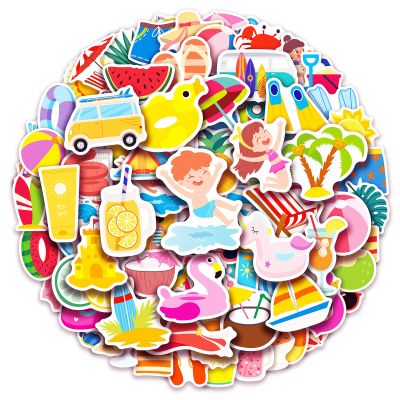 100 Pack Pool Beach Stickers, Summer Party Favors, Birthday Decorations