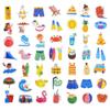 100 Pack Pool Beach Stickers, Summer Party Favors, Birthday Decorations view 2