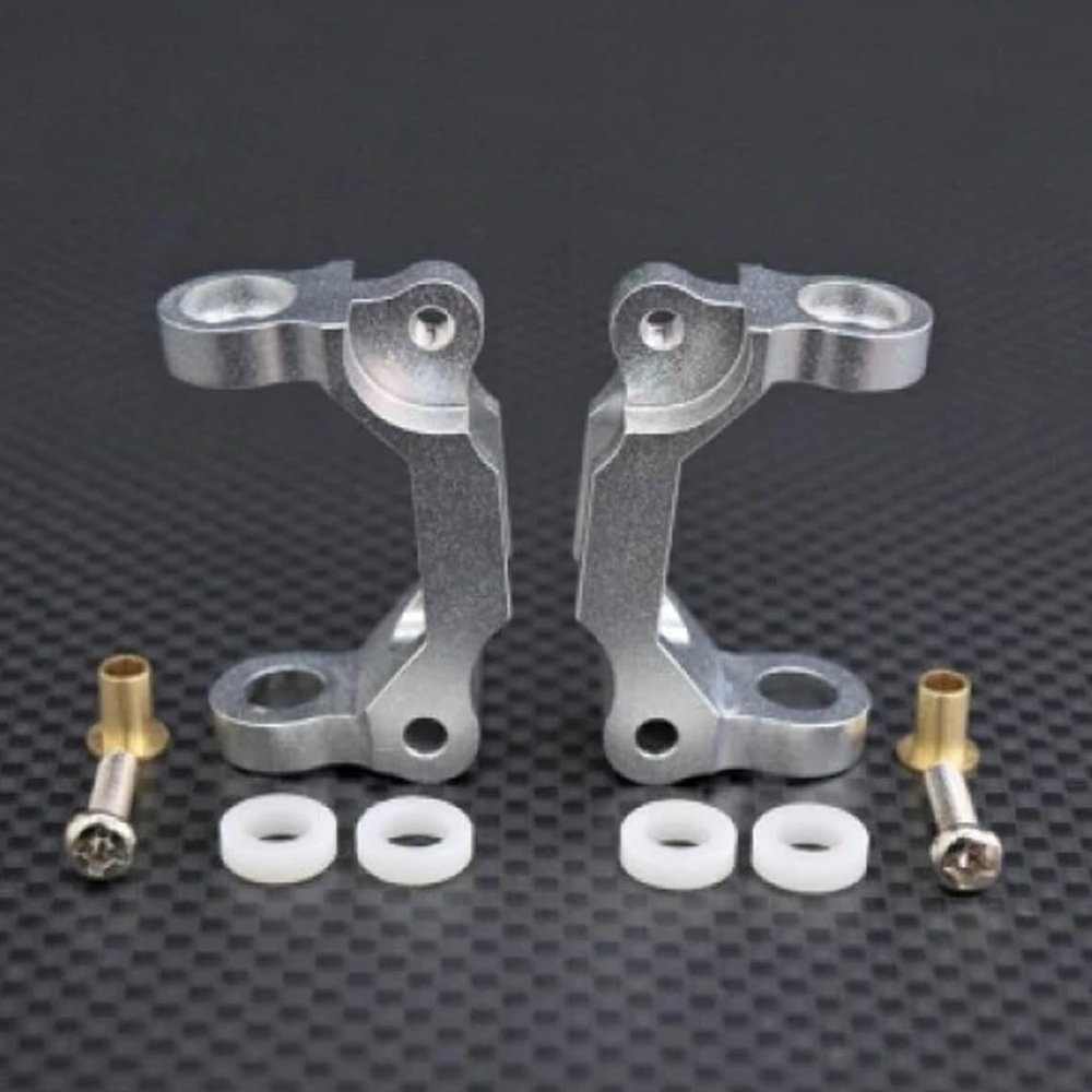 GPM Racing Aluminum Bearing C-Hub w/ 5X8 Bushing Silver : 1/10 Tamiya TA01